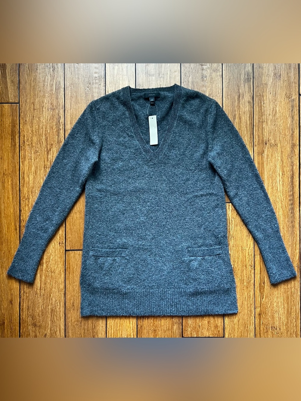 J. Crew V-Neck Front Pocket Tunic Sweater in Supersoft Yarn Size XS